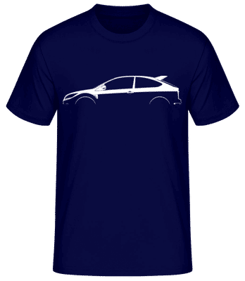 'Ford Focus RS500 Mk II' Silhouette - T-shirt standard Homme - Bleu marine - Devant