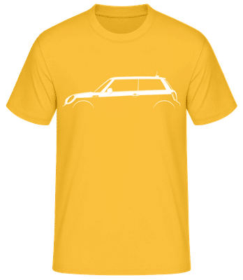 'Mini Cooper (R56)' Silhouette - Pánské basic tričko - Zlatožlutá - Napřed