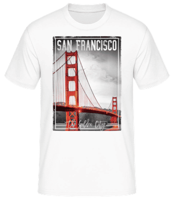 San Francisco Golden City - Men's Basic T-Shirt - White - Front