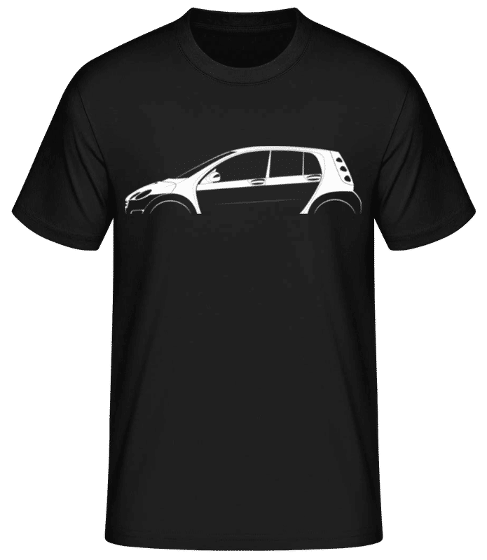 Vorschau: 'Smart Forfour (W454)' Silhouette - Männer Basic T-Shirt - Schwarz - Vorne