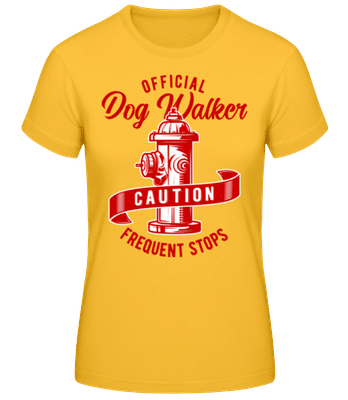 Official Dog Walker - T-shirt femme B&C - Jaune doré - Devant