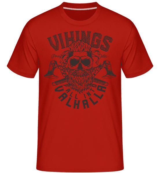 Aperçu: Fall Into Valhalla -  T-Shirt Shirtinator homme - Rouge - Devant