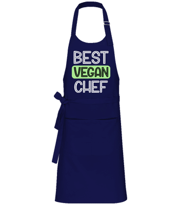 Best Vegan Chef - Professional Apron - Navy - Front