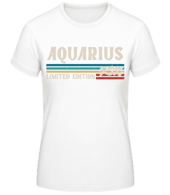 Sternzeichen Aquarius Limited - Frauen Basic T-Shirt - Weiß - Vorne