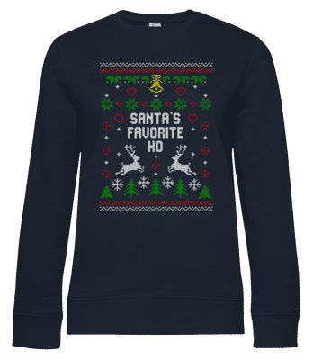 Santa's Favorite Ho - Women's standard sweatshirt - Navy - Front