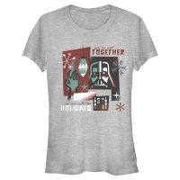Star Wars - Darth Vader Vader Together - Weihnachten - Frauen T-Shirt - Grau meliert - Vorne