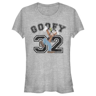 Disney - Mickey Mouse - Goofy Collegiate - Femme T-shirt - Gris chiné - Devant