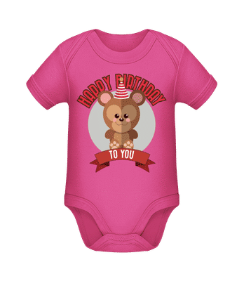 Happy Birthday To You Monkey - Bio body pro děti - Magenta - Napřed