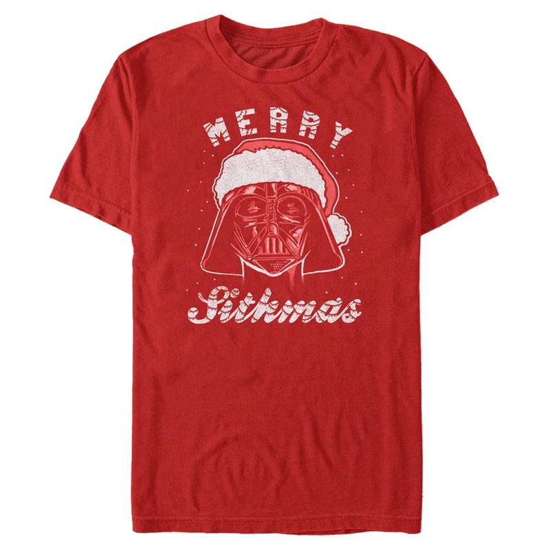 Preview: Star Wars - Darth Vader Sithmas - Christmas - Men's T-Shirt - Red - Front