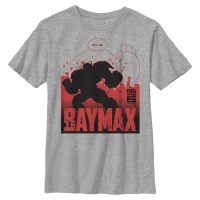 Disney - Baymax Riesiges Robowabohu - Baymax Sil - Kinder T-Shirt - Grau meliert - Vorne