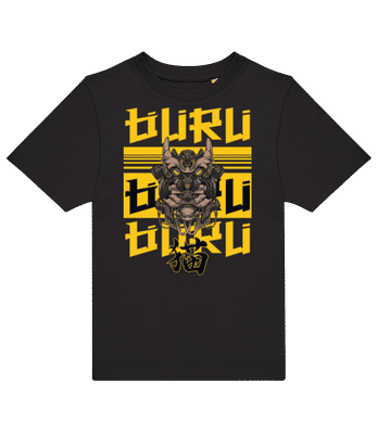 Buru Mecha - Kinder T-Shirt B&C - Schwarz - Vorne