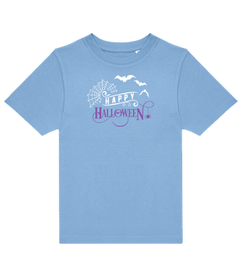 Happy Halloween 2 - Kinder T-Shirt B&C - Hellblau - Vorne