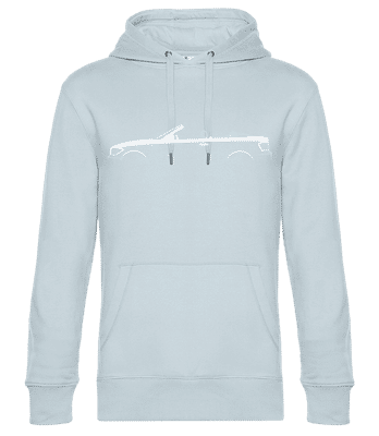 'BMW 1 Series Cabrio (E88)' Silhouette - Pánská standardní mikina s kapucí - Světle modrá - Napřed