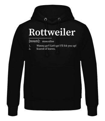 Rottweiler Definition - Männer Hoodie - Schwarz - Vorne