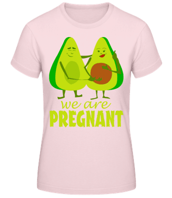 Avocado Pregnant - Frauen Basic T-Shirt - Rosa - Vorne