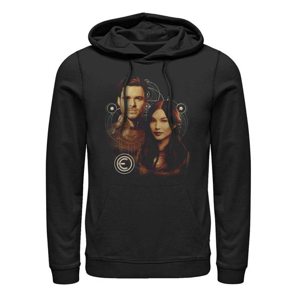 Aperçu: Marvel - Eternals - Duo Sersi and Ikaris - Unisex Sweat à capuche - Noir - Devant