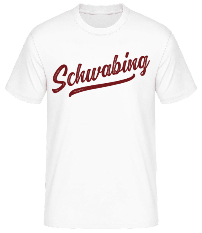 Vorschau: Schwabing Swoosh - Männer Basic T-Shirt - Weiß - Vorne