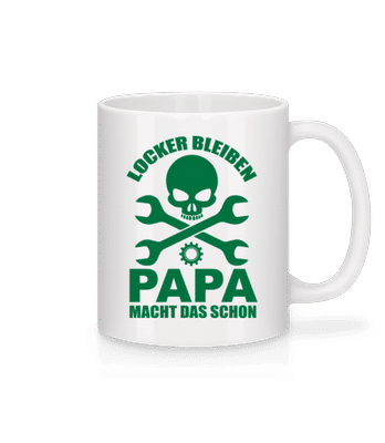 Locker Bleiben Papa Macht Das - Tasse - Weiß - Vorne