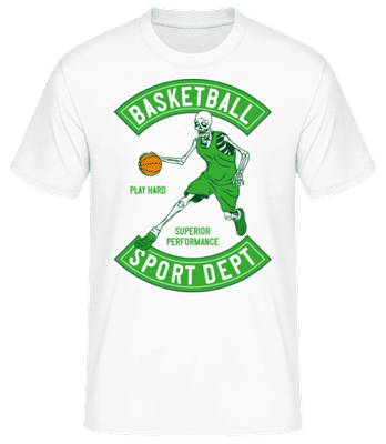 Basketball Sport Dept - Men's Basic T-Shirt - White - Front