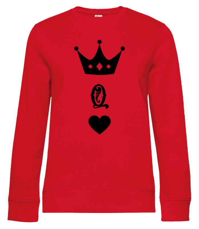 Vorschau: Dame Krone - Frauen Standard Pullover - Rot - Vorne