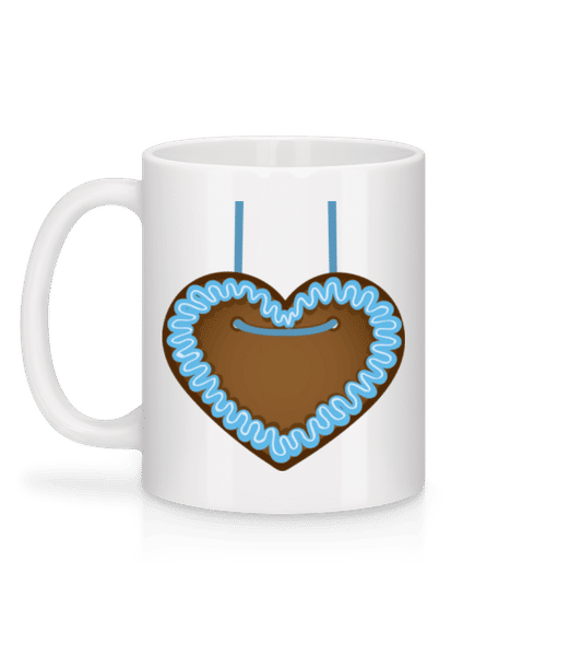 Lebkuchenherz Oktoberfest - Mug en céramique blanc - Blanc - Derrière