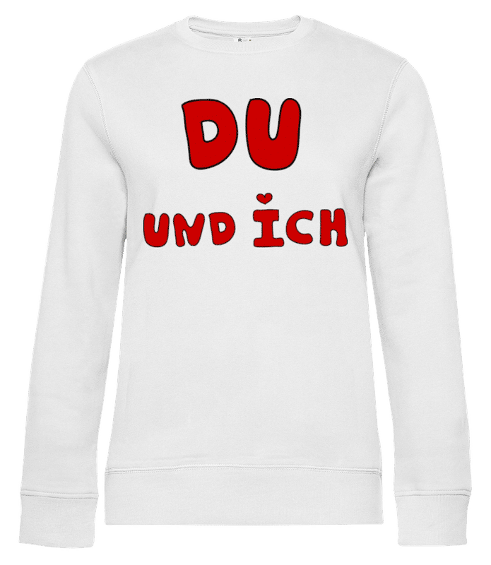 Vorschau: Du Und Ich - Frauen Standard Pullover - Weiß - Vorne