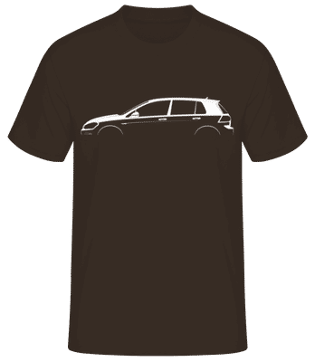 'Volkswagen Golf GTI Mk7' Silhouette - T-shirt standard Homme - Marron - Devant