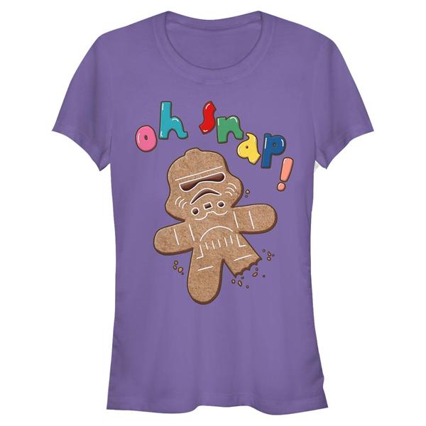 Aperçu: Star Wars - Stormtrooper Storm Trooper Gingerbread - Christmas - Femme T-shirt - Pourpre - Devant