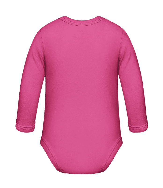 Vista previa: Body ecológico de manga larga para bebés - Magenta - detrás