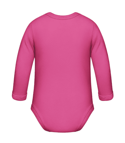 Baby Organic Longsleeve Romper - Magenta - Back