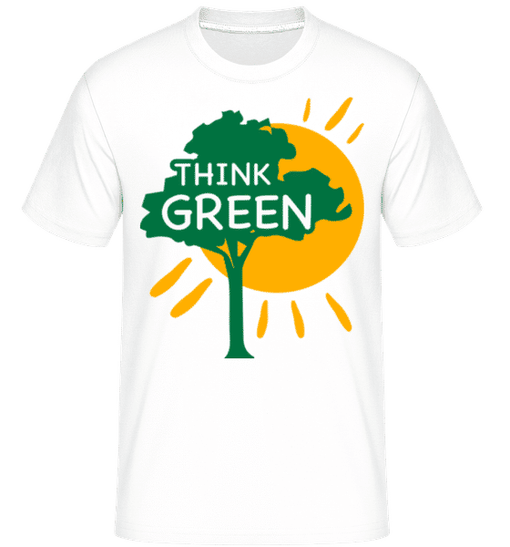 Preview: Think Green -  Shirtinator Men's T-Shirt - White - Front