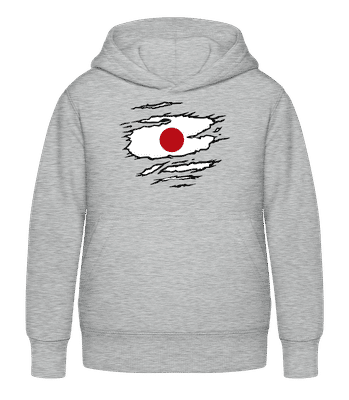 Ripped Flag Japan - Kinder Hoodie - Grau meliert - Vorne