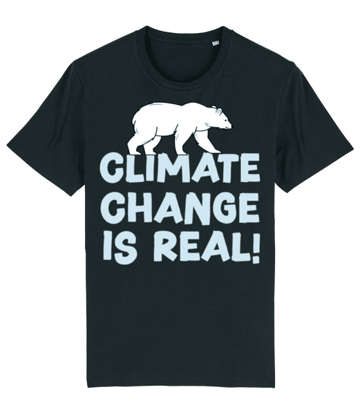 Preview: Climate Change Is Real - Men's Organic T-Shirt Stanley Stella 2.0 - Black - Front