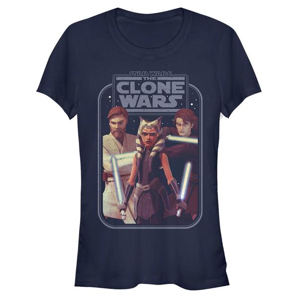 Aperçu: Star Wars - The Clone Wars - Skupina Hero - Femme T-shirt - Bleu marine - Devant