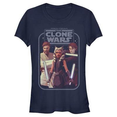 Star Wars - The Clone Wars - Skupina Hero - Femme T-shirt - Bleu marine - Devant