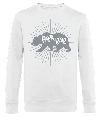 Papa Bär Grau - Männer Standard Pullover - Weiß - Vorne