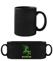 Mecha Roboter Sternzeichen Schütze · Schwarze Tasse