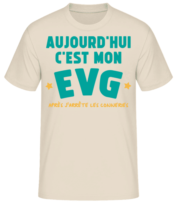 Aperçu: Aujourd’hui C’est Mon EVG - T-shirt standard Homme - Crème - Devant