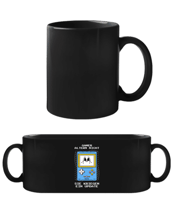 Gamer Altern Nicht Update - Schwarze Tasse - Schwarz - Vorne