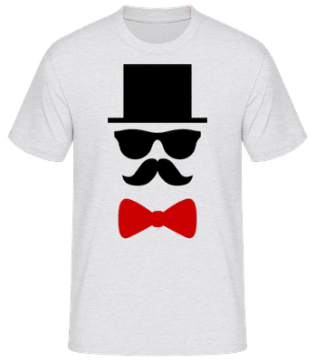 Groom Red Bow Tie - Men's Basic T-Shirt - Heather grey - Front