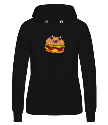 Better Together Burger - Sweat à capuche Femme - Noir - Devant