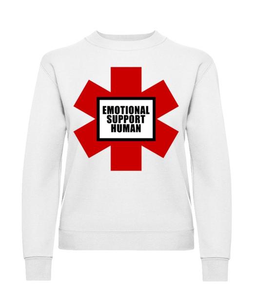 Vorschau: Emotional Support Human - Frauen Pullover - Weiß - Vorne