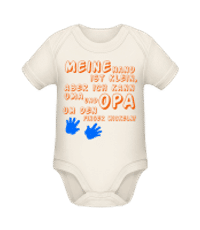 Oma Und Opa Lieben Mich - Baby Bio Strampler - Creme - Vorne