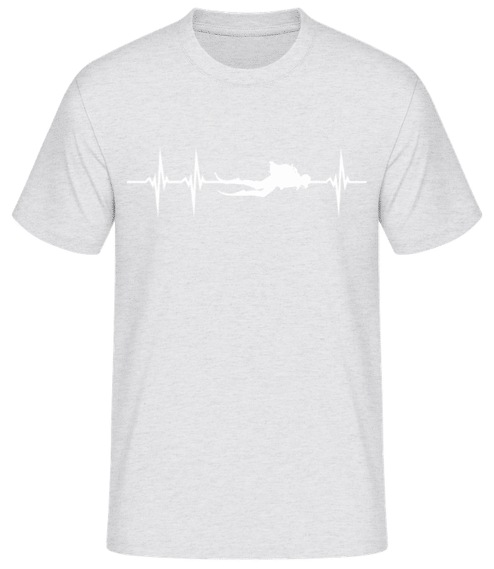 Vorschau: Taucher Amplitude - Männer Basic T-Shirt - Grau meliert - Vorne