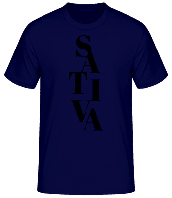 Cannabis Sativa - Pánske basic tričko - Namornícka modrá - Predné