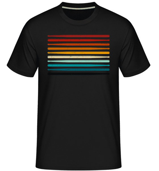 Aperçu: Drumsticks -  T-Shirt Shirtinator homme - Noir - Devant