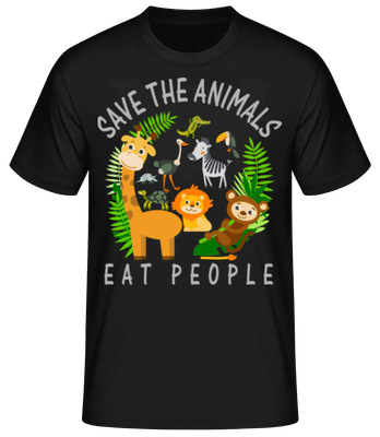 Save The Animals - Men's Basic T-Shirt - Black - Front