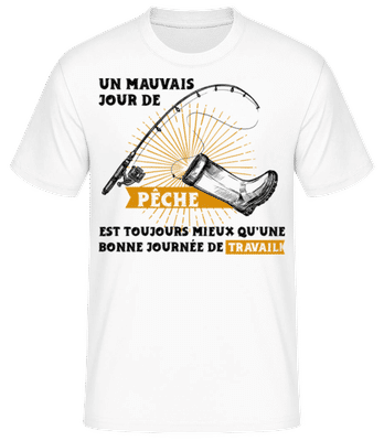 Jour De Pêche - T-shirt standard Homme - Blanc - Devant