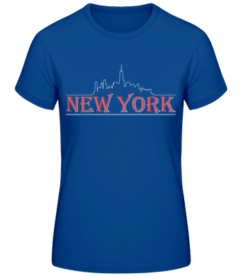 New York - T-shirt standard Femme - Bleu royal - Devant