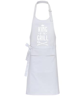 King Of The Grill - Delantal de cocina profesional - Blanco - delante